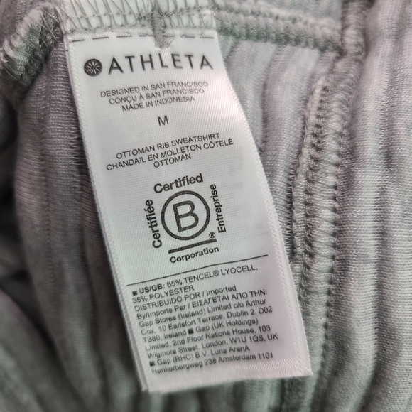 Athleta Women's Ottoman Ribbed Sweatshirt, Size XS - Picture 4 of 6